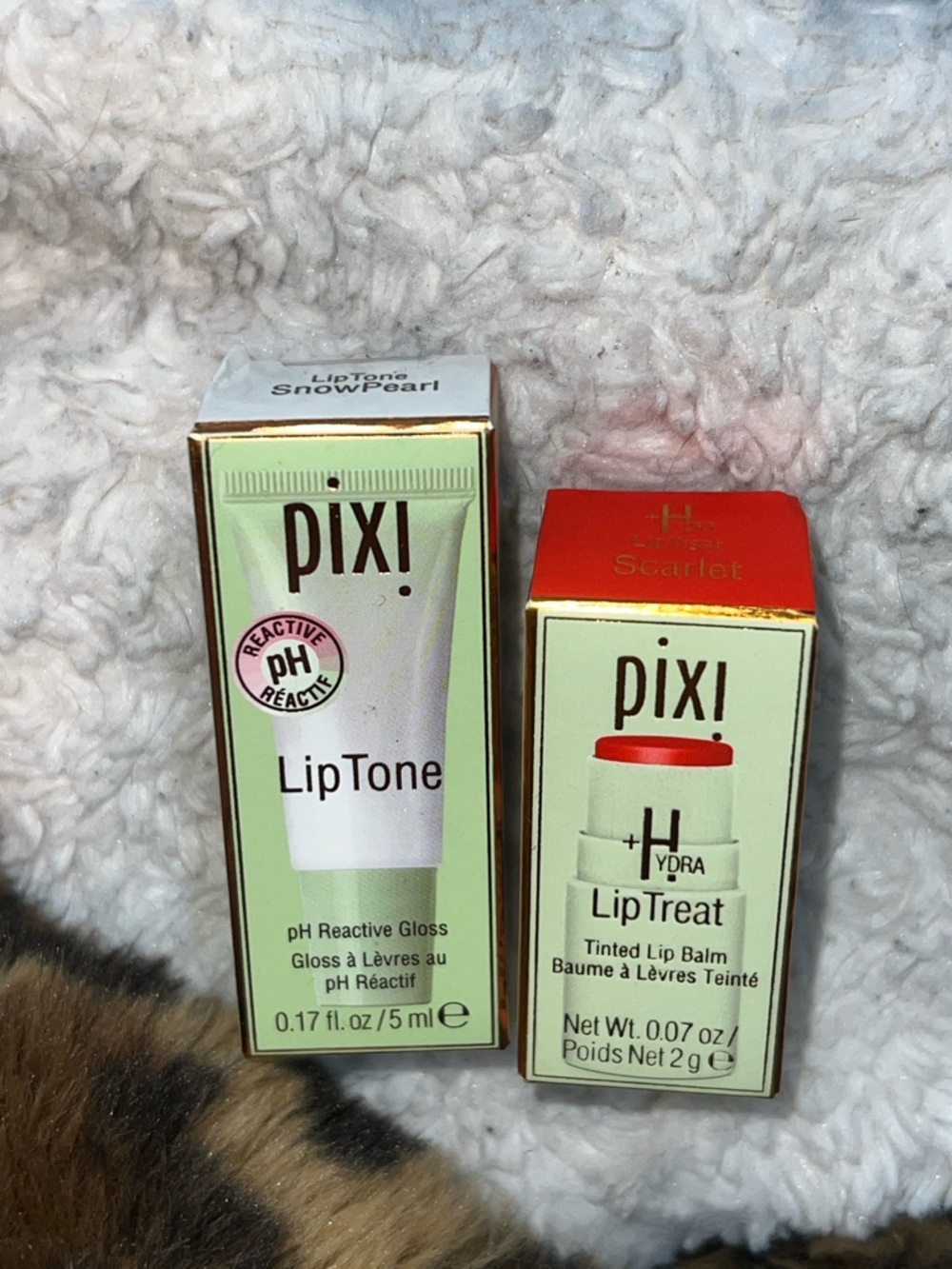 Pixi LipTone & LipTreat Tinted Duo - Scarlet and Snowpearl minis